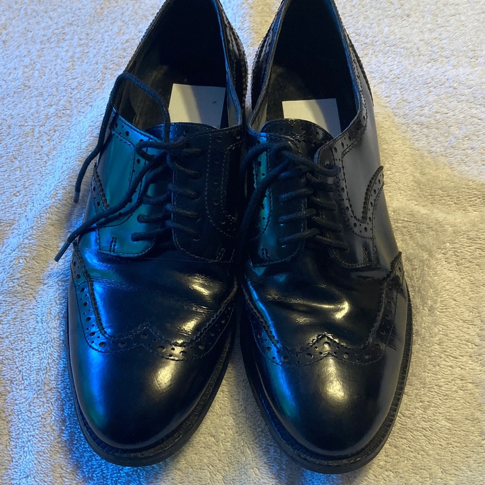 Marc Fisher Black Brogue Loafers
